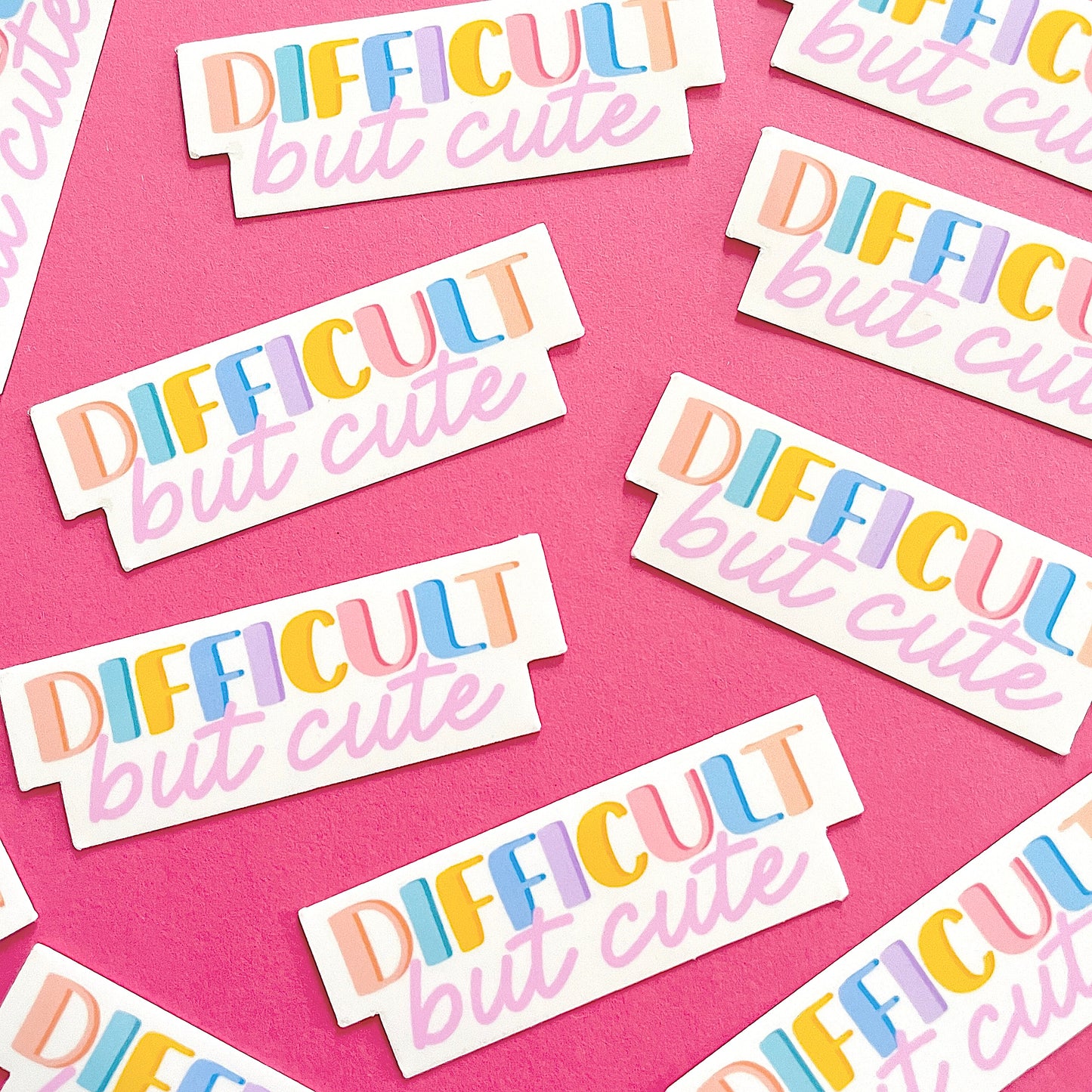Difficult But Cute Sticker