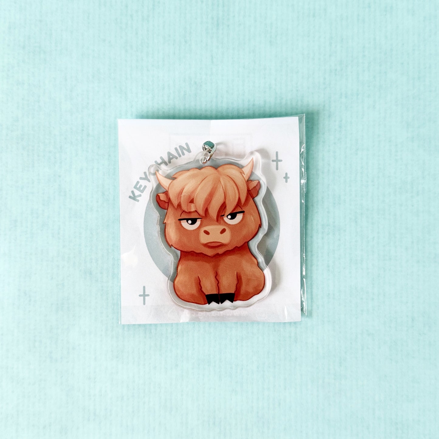 Scottish Cow Keychain