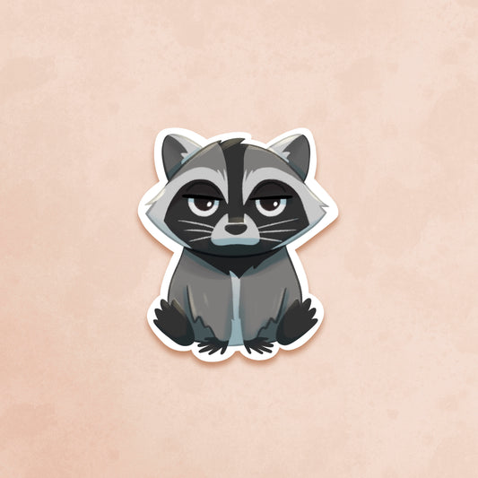 Grumpy Raccoon Sticker