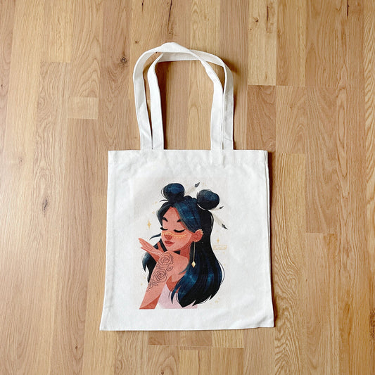Boho Girl Tote Bag