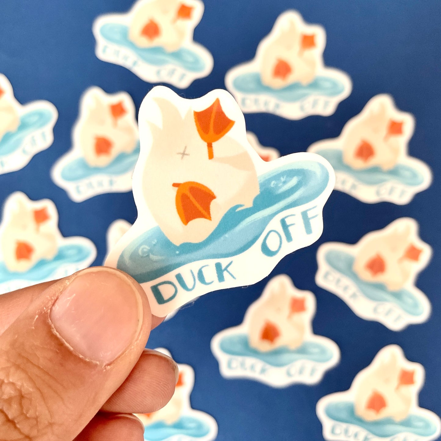 Duck off Sticker