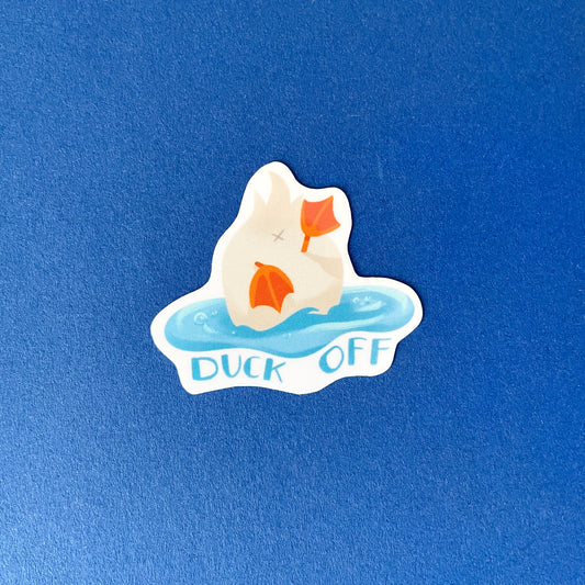 Duck off Sticker