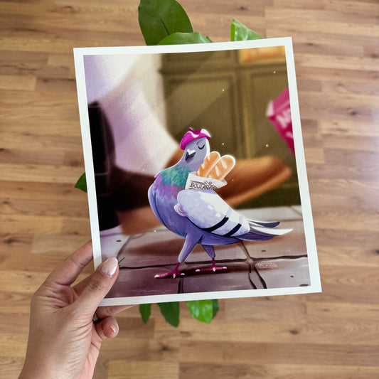Jaque the Pigeon Art Print