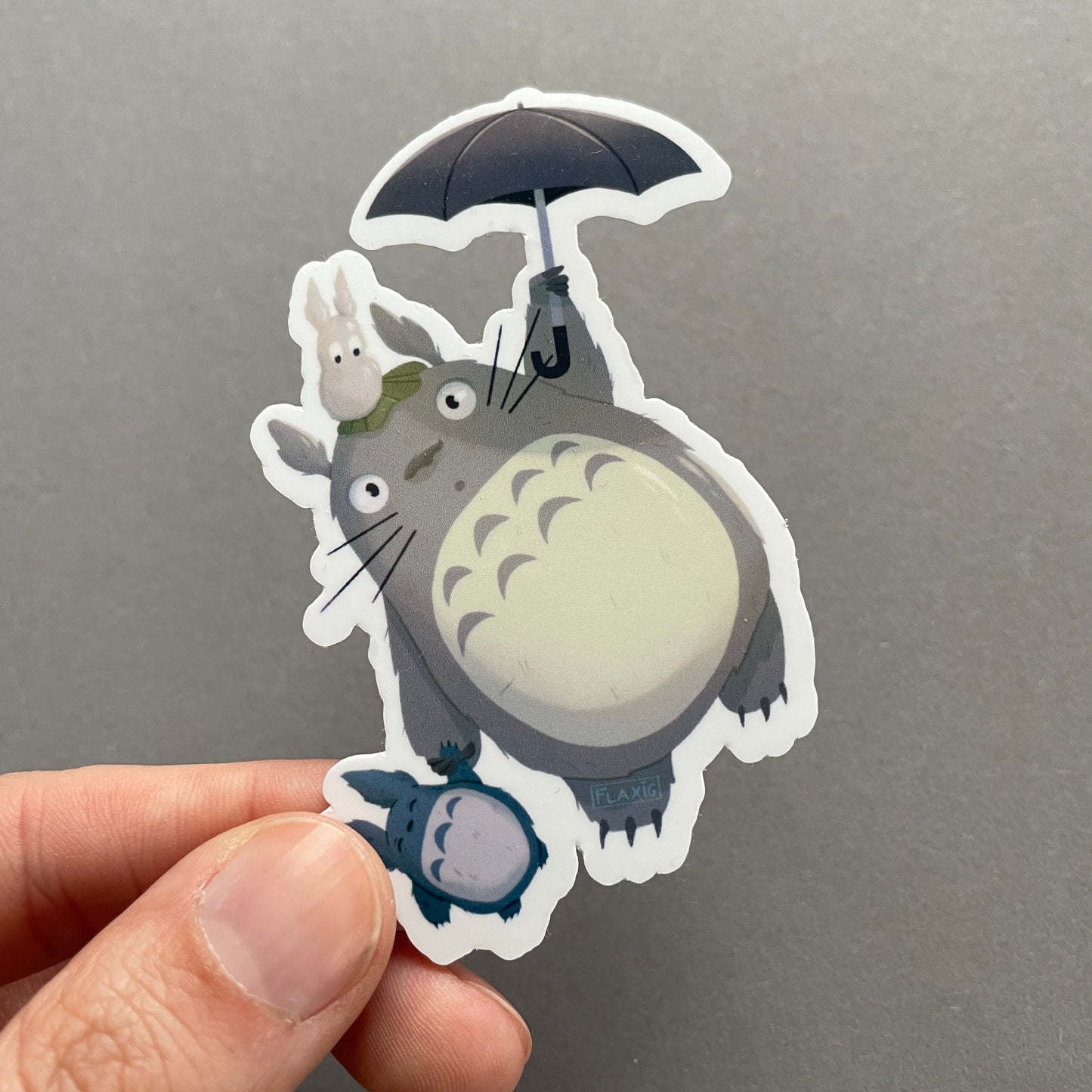 Totoro with Umbrella Sticker