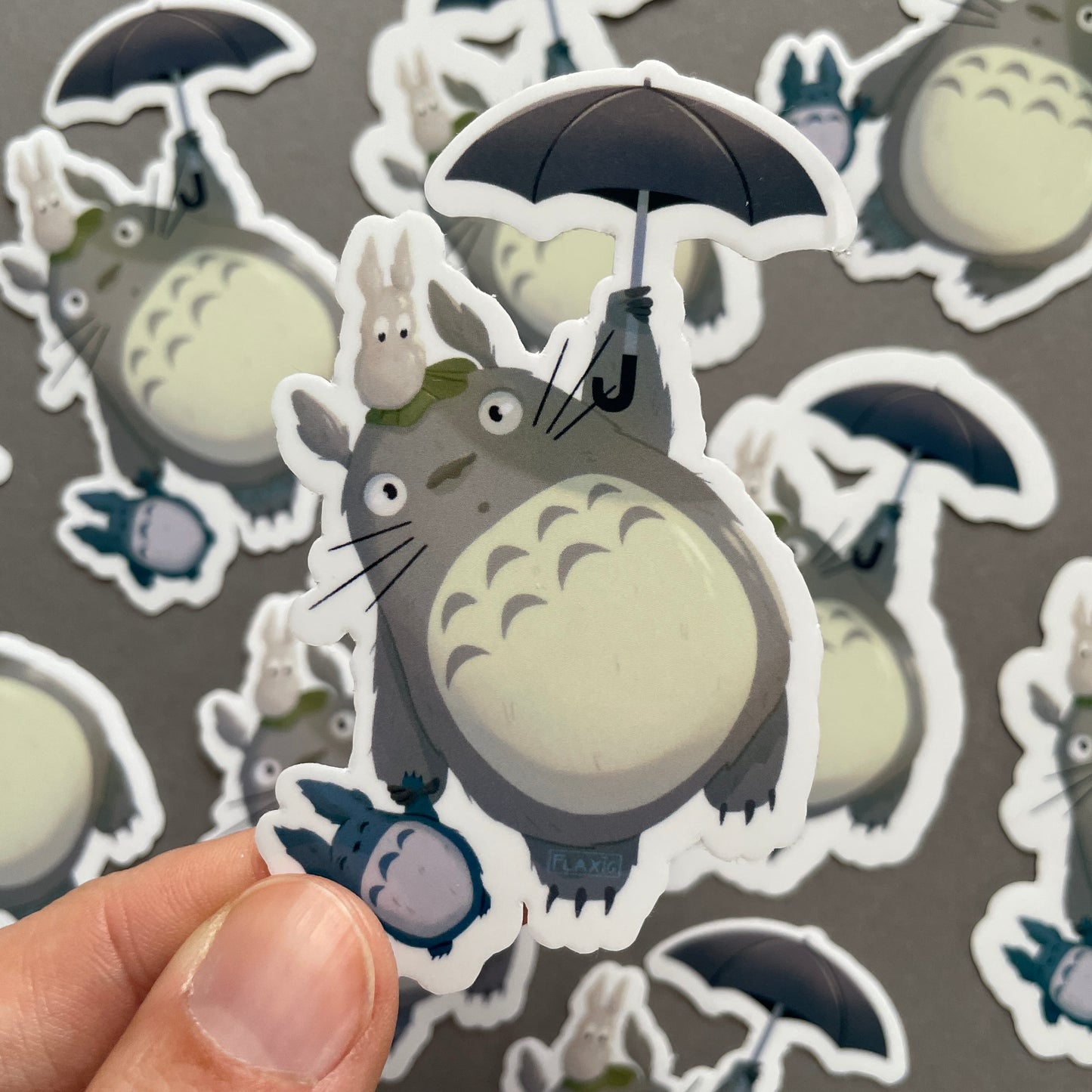 Totoro with Umbrella Sticker