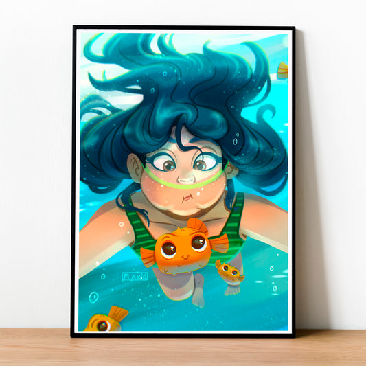 The Diver Art Print