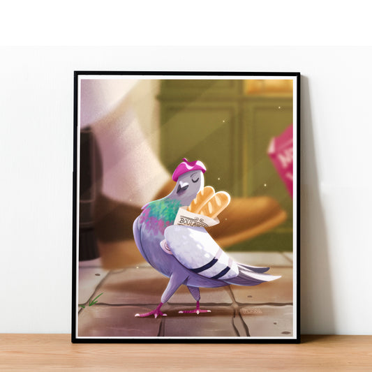 Jaque the Pigeon Art Print