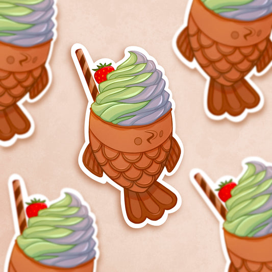 Taiyaki With Ice Cream Sticker