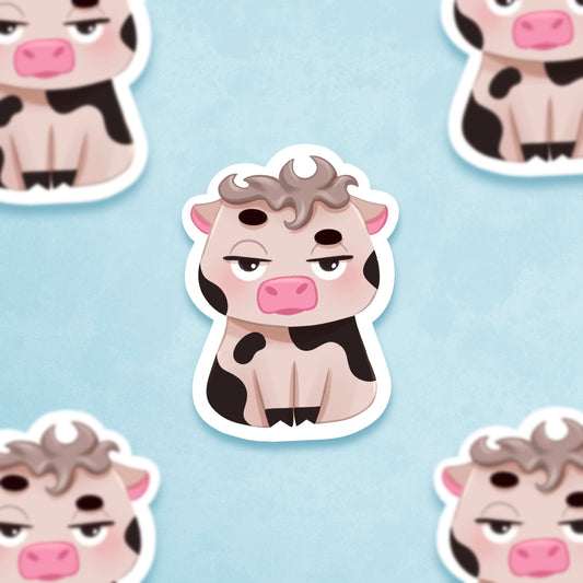 Grumpy Cow Sticker