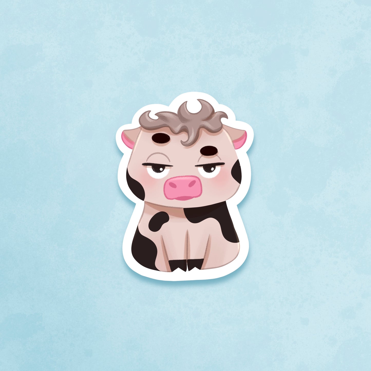 Grumpy Cow Sticker