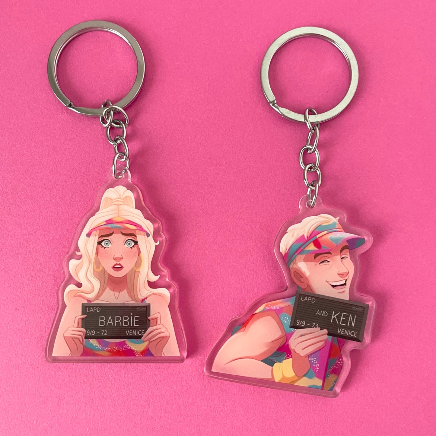 Barbie and Ken Keychain