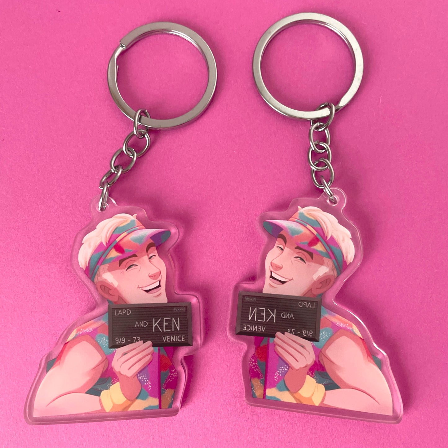 Barbie and Ken Keychain