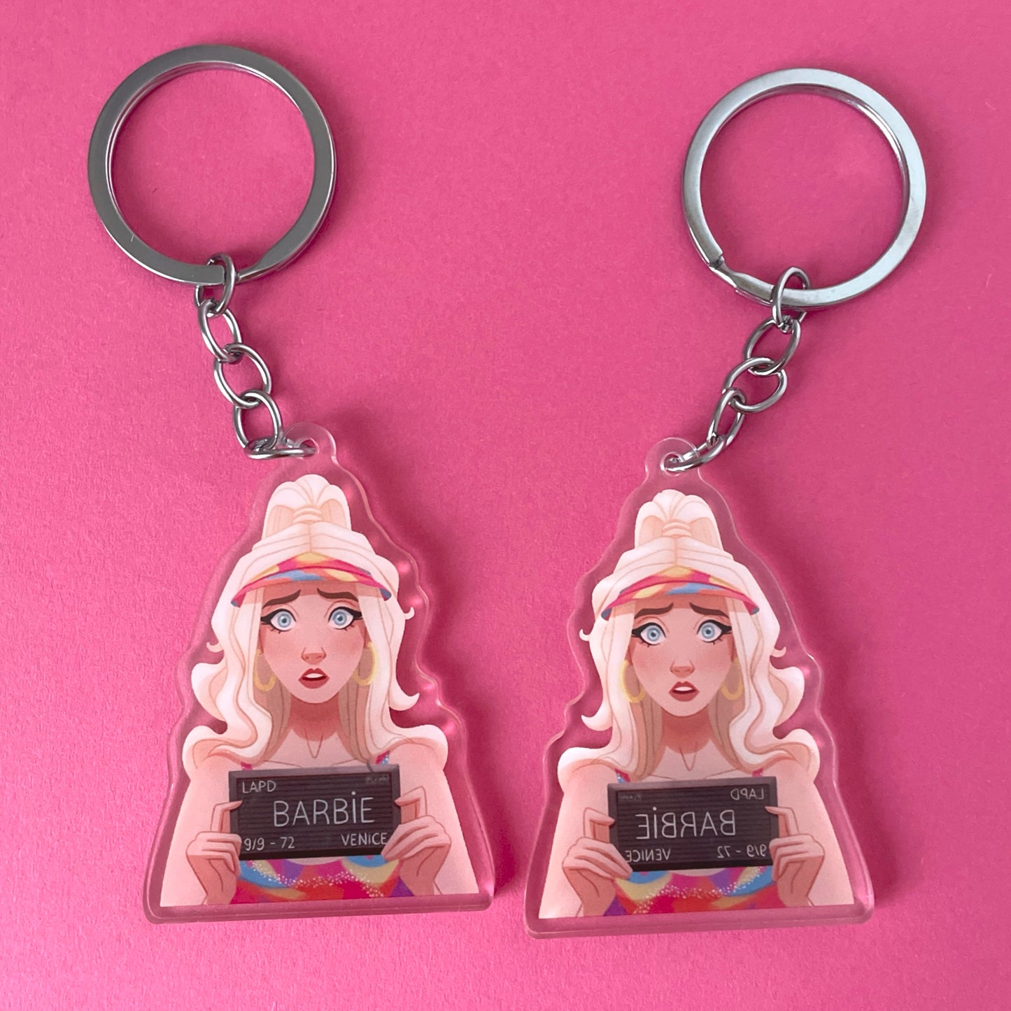 Barbie and Ken Keychain