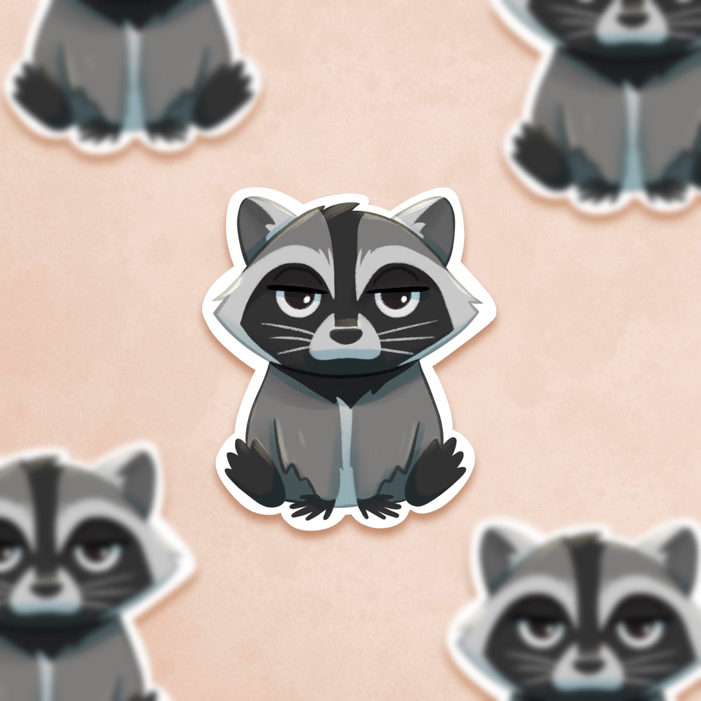 Grumpy Raccoon Sticker