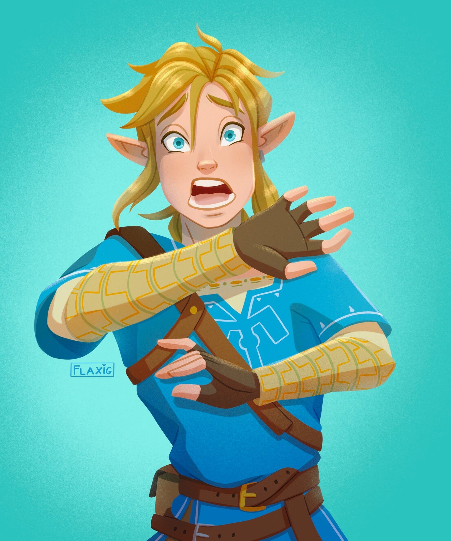 Scared Link Art Print