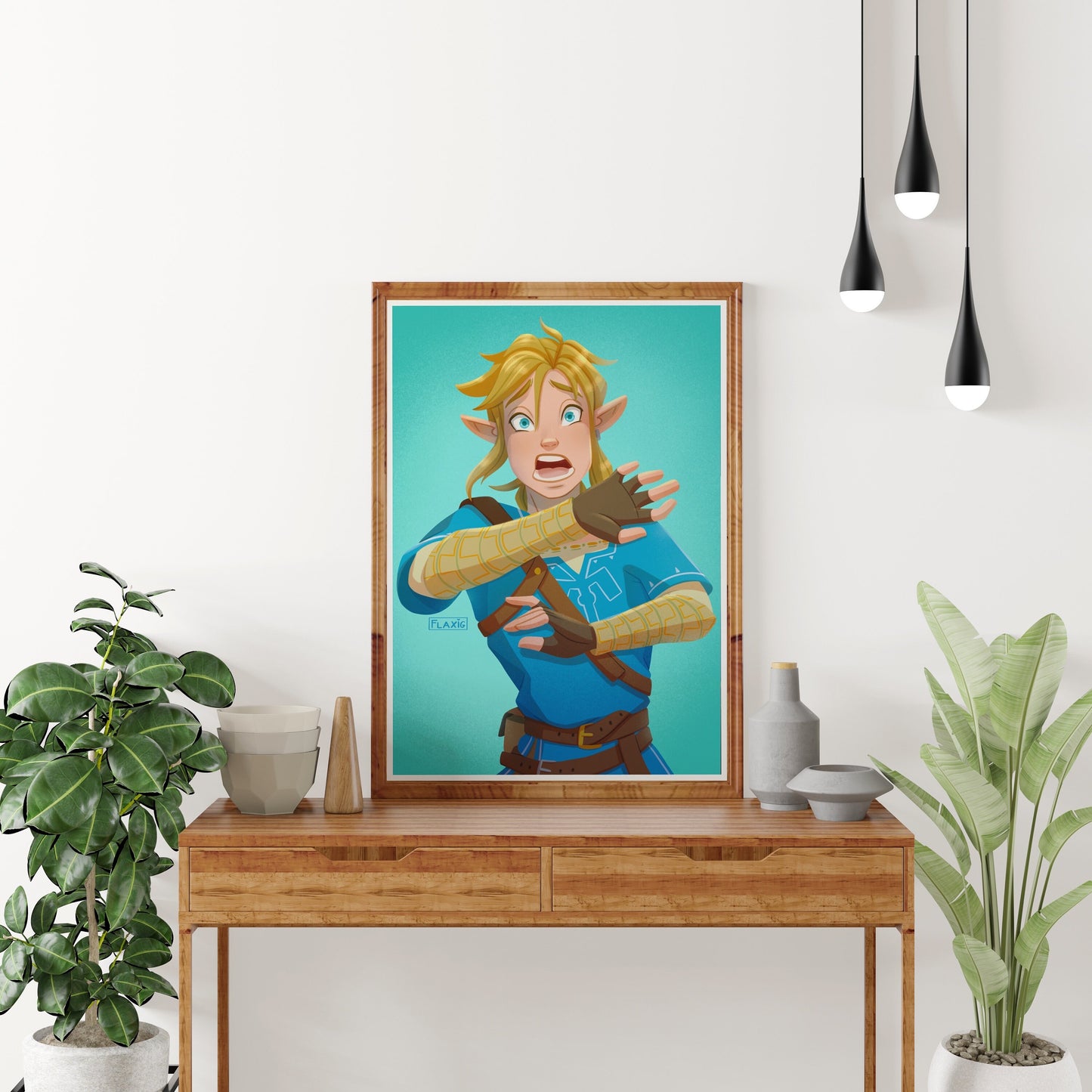 Scared Link Art Print