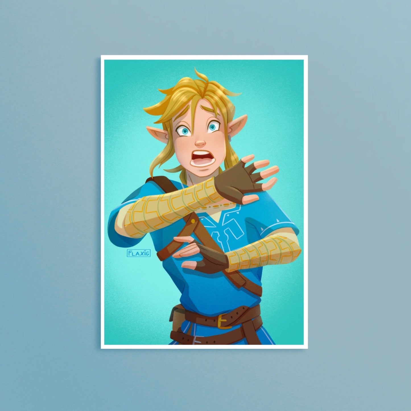 Scared Link Art Print