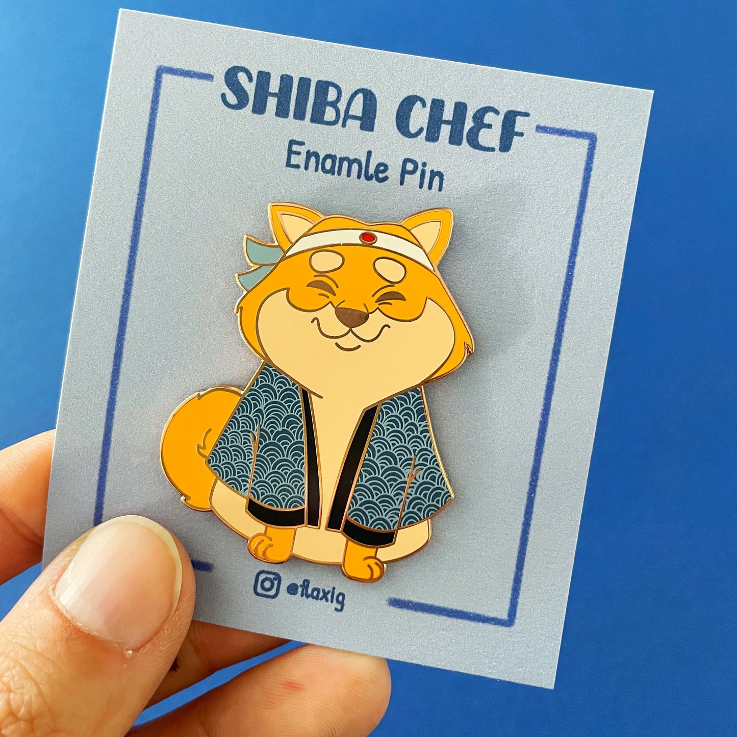 Shiba Inu Chef Enamle Pin