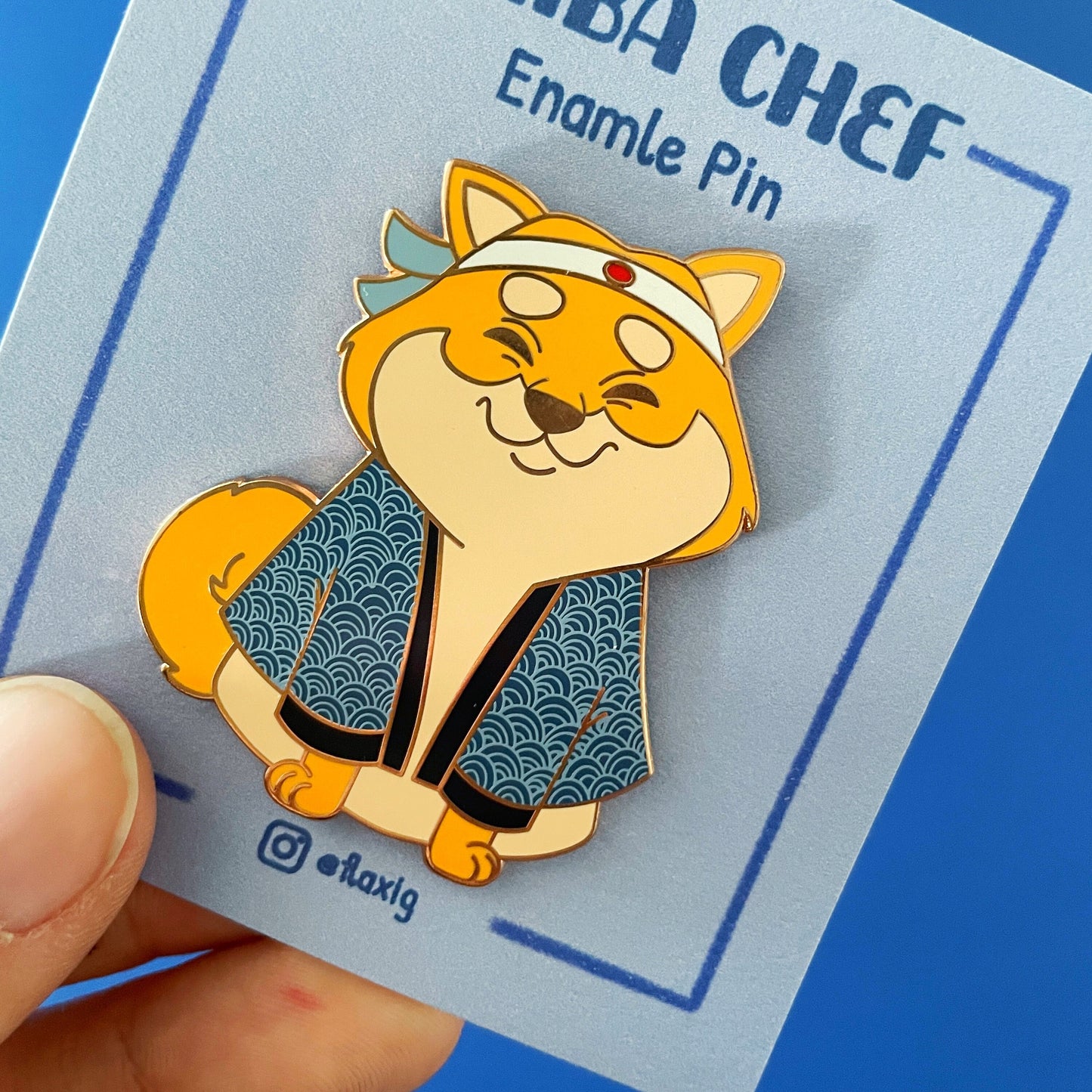 Shiba Inu Chef Enamle Pin