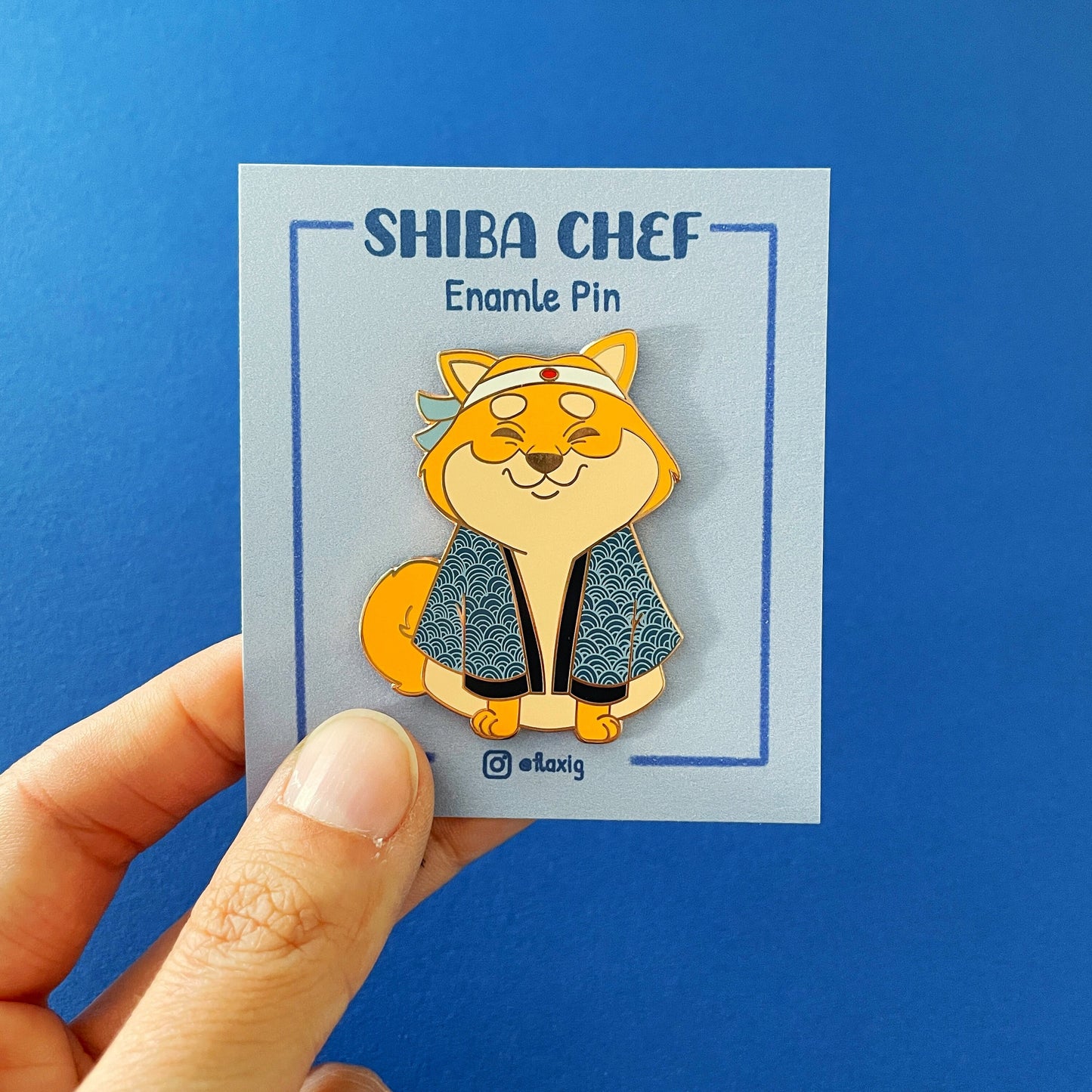 Shiba Inu Chef Enamle Pin