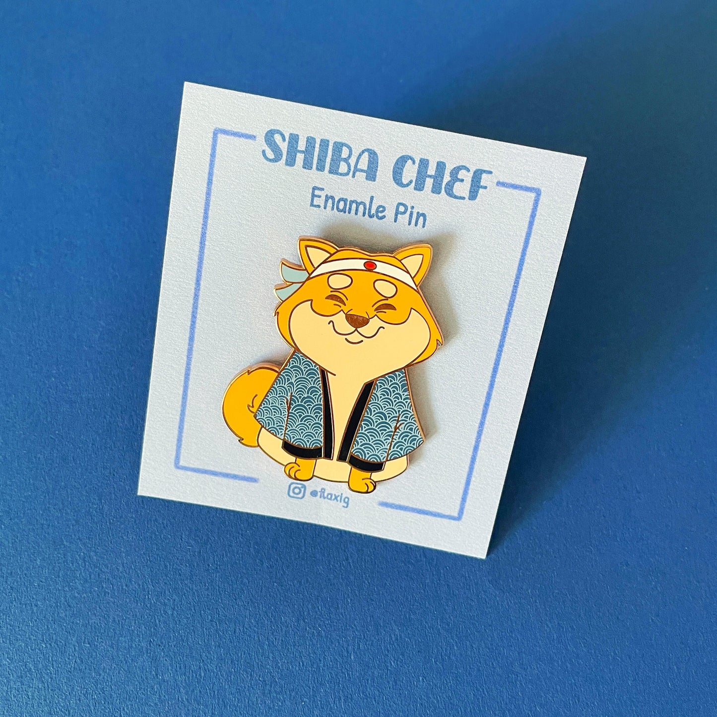 Shiba Inu Chef Enamle Pin