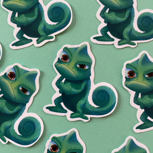 Sticker, Angry Chameleon